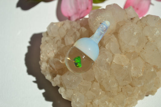 (B) Borosilicate and Opal Pendant, White