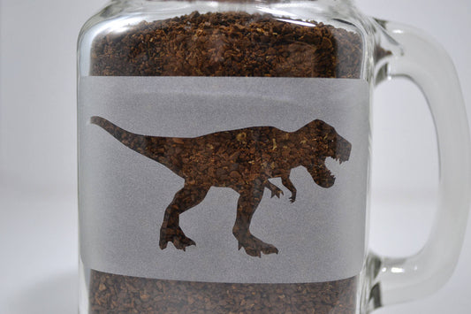 (H) Drinking Glass, Glasses with Handle, Dinosaur Glass