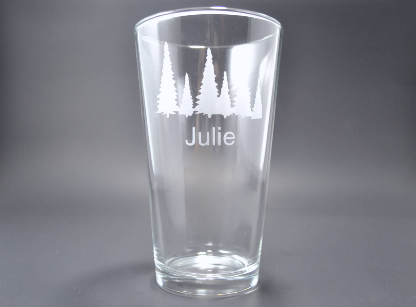 (H) Pint Glass, Tree Pint Glass