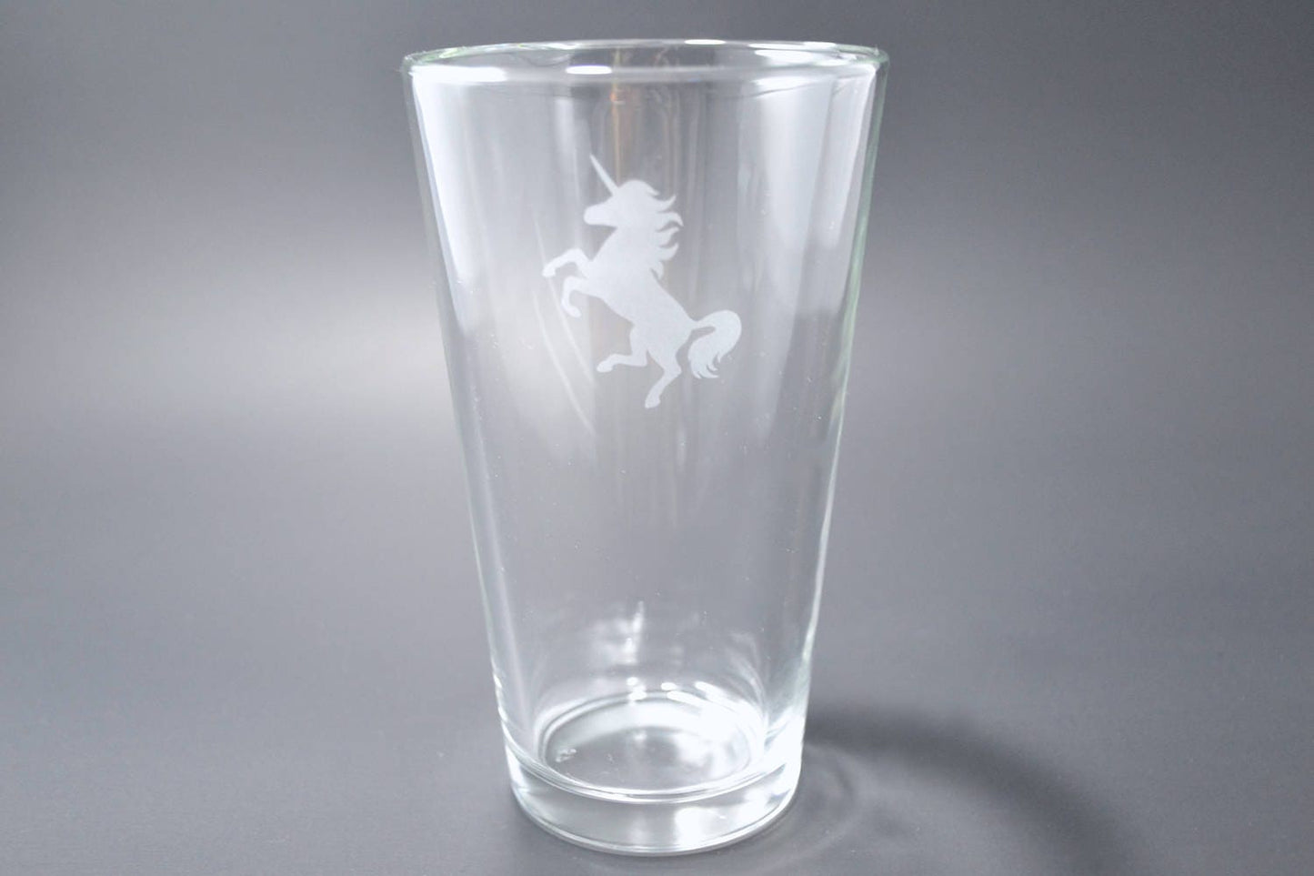 (H) Pint Glass, Unicorn Pint Glass