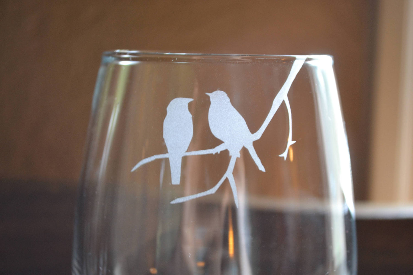 (H) Wine Glasses, Bird Wine Glasses, Stemless Wine Glasses