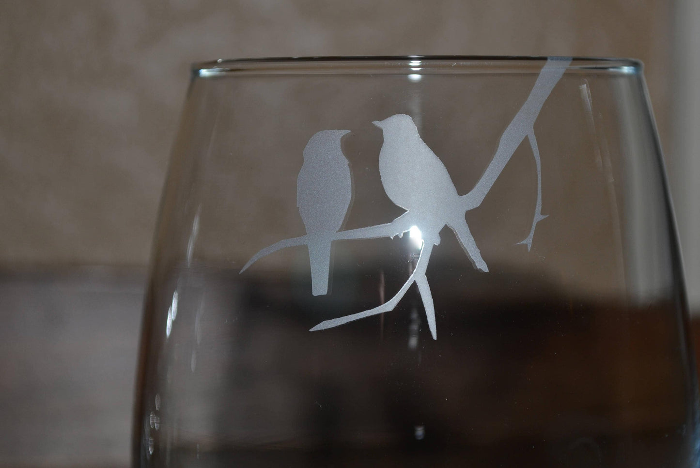 (H) Wine Glasses, Bird Wine Glasses, Stemless Wine Glasses