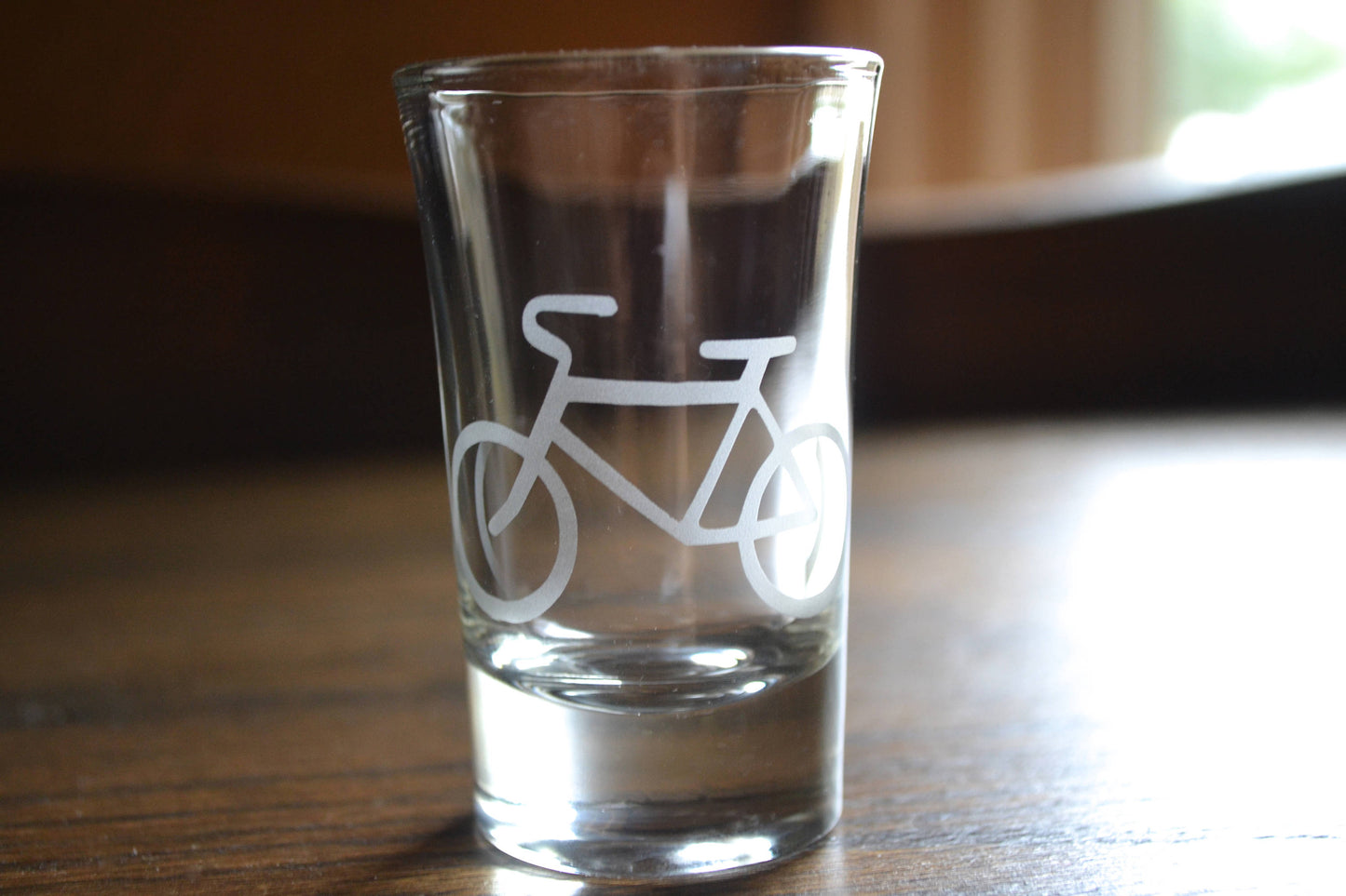 (I) Shot Glass, Bicycle Shot Glass