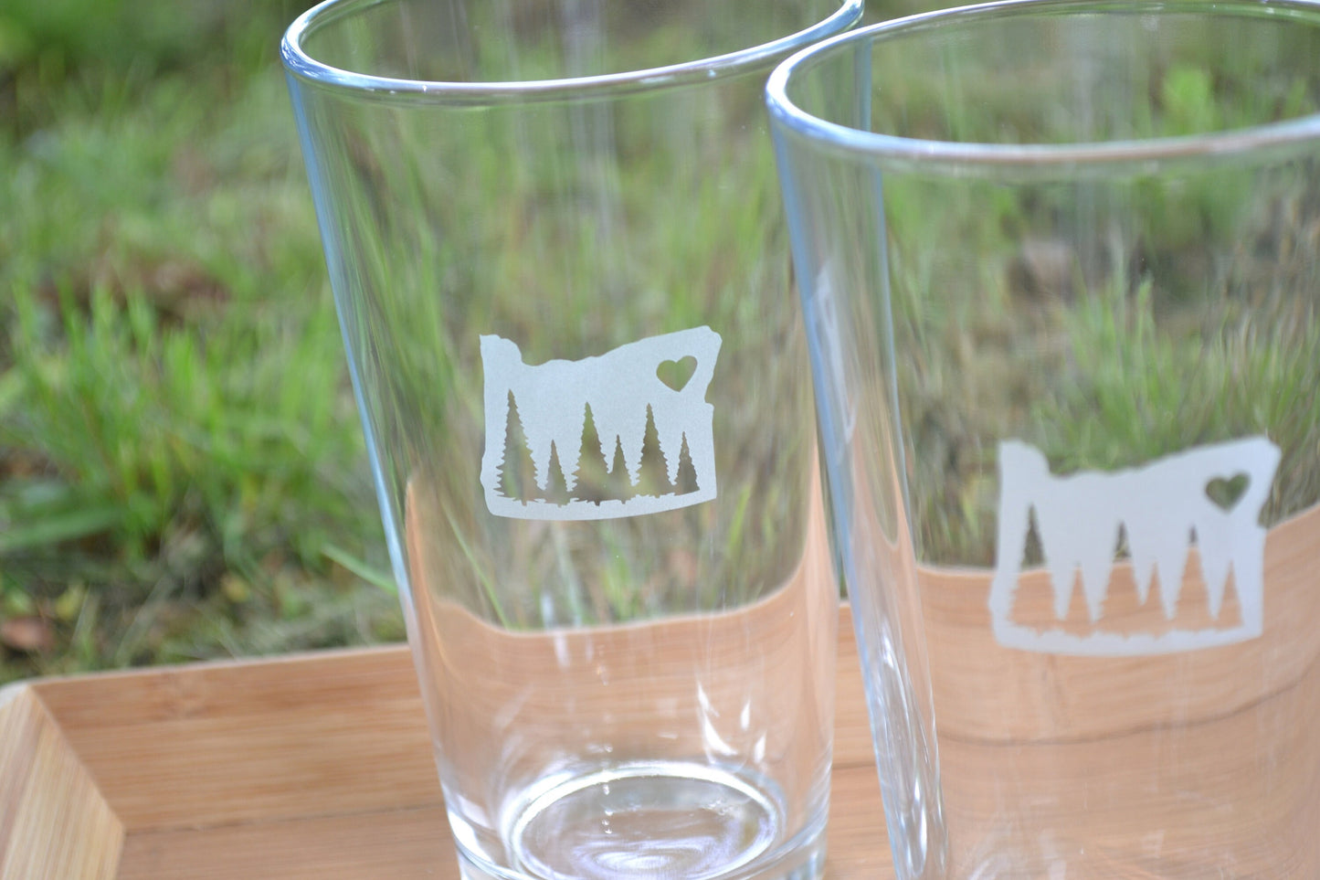 (H) Pint Glass, Oregon Pint Glass