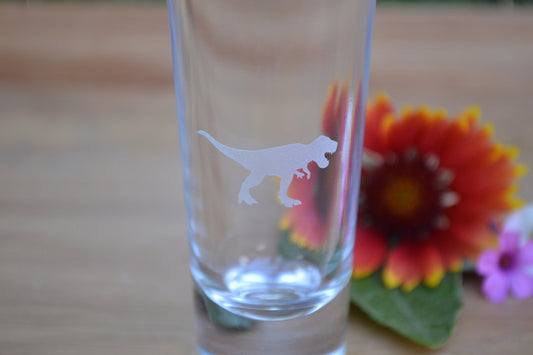 (I) Shot Glass, Dinosaur Shot Glass, T Rex Glass