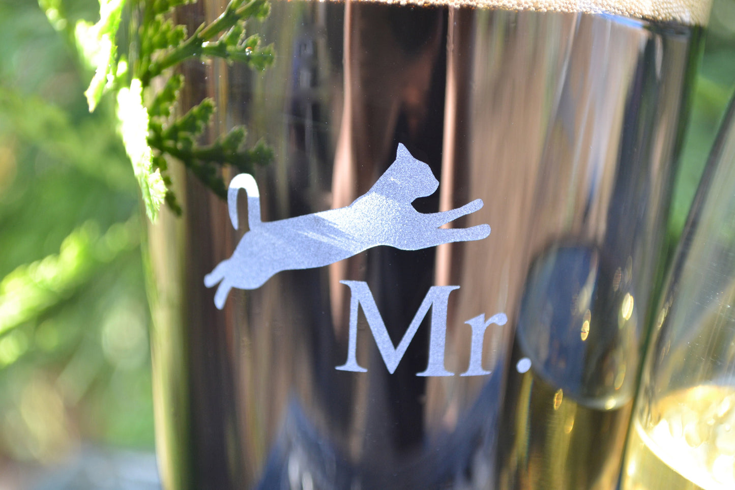 (H) Mr. and Mrs. Glasses, Glasses, Kitty Cat Glassware