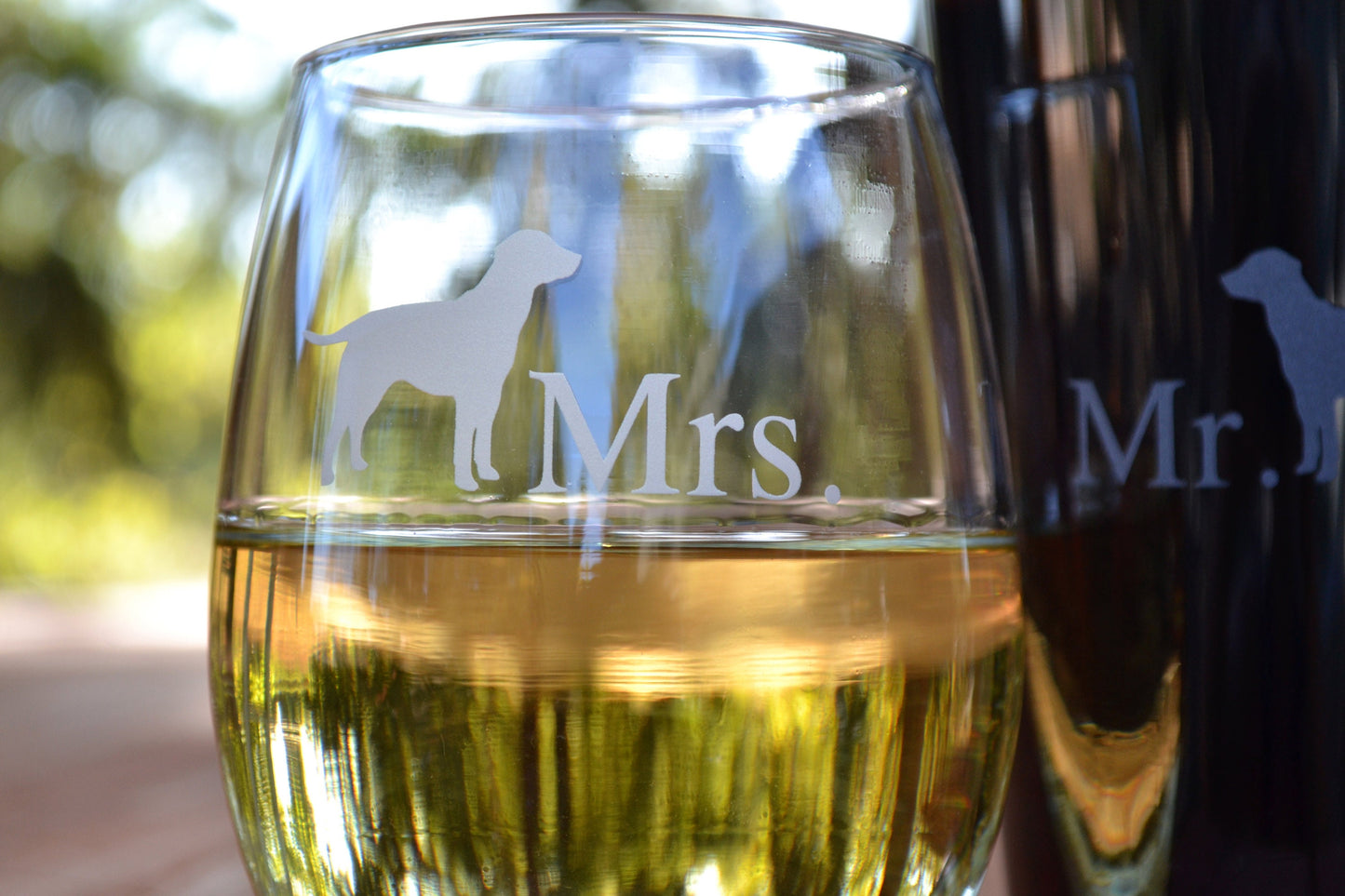 (H) Mr. and Mrs. Glasses, Glasses, Dog Glassware