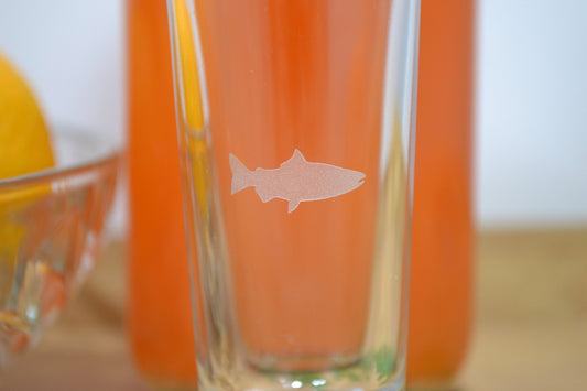 (I) Shot Glass, Fish Shot Glass, Salmon