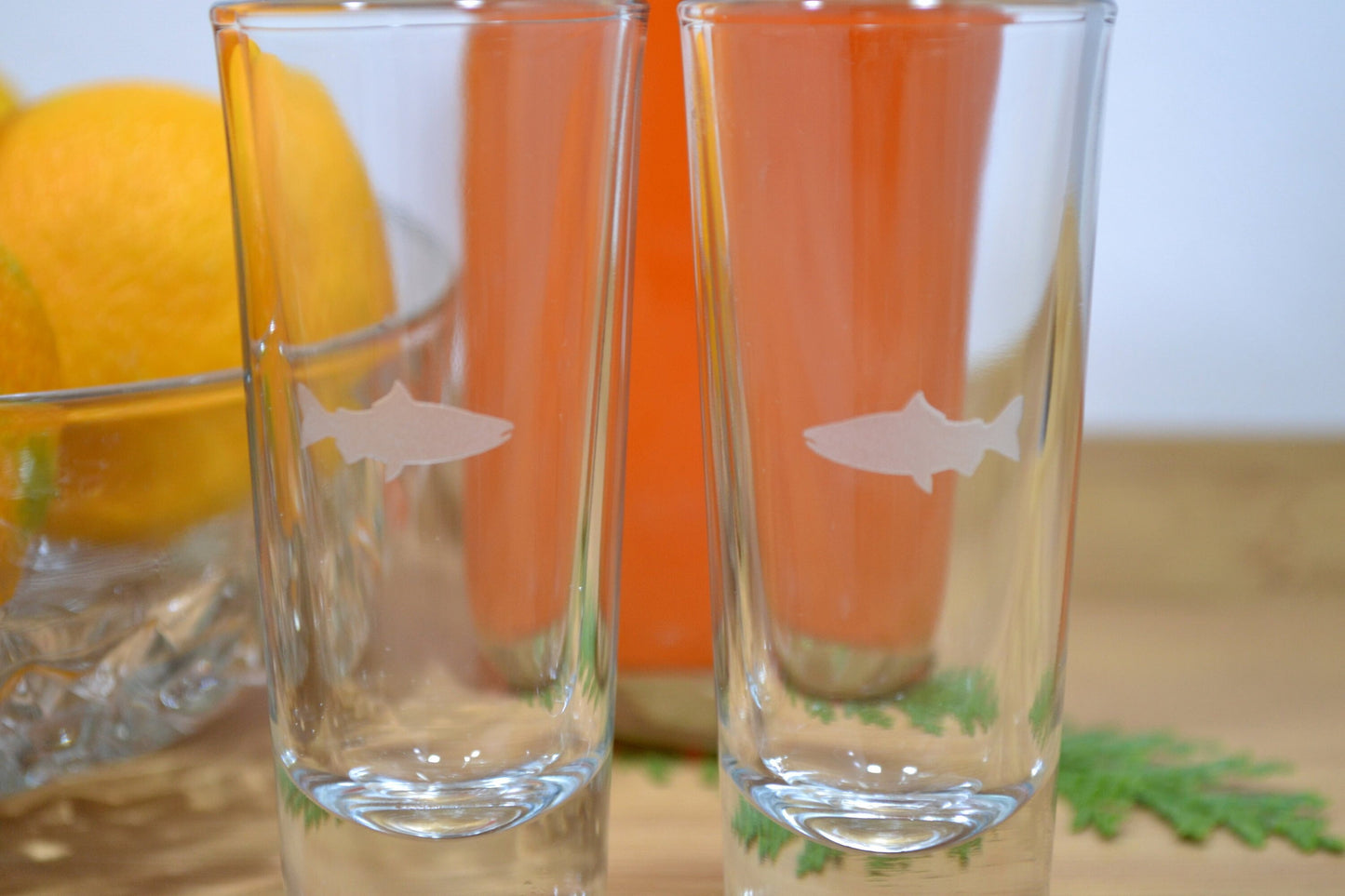 (I) Shot Glasses, Fish Shot Glasses, Glass Set