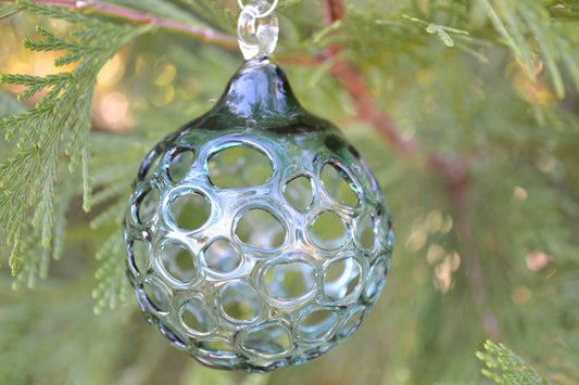 (A) Glass Blown Ornament, Lake