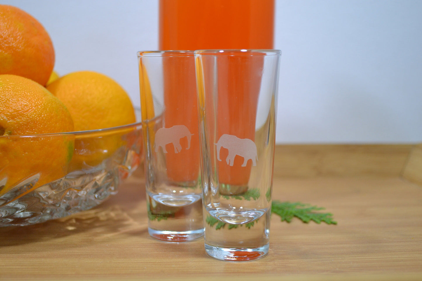 (I) Shot Glasses, Elephant Shot Glasses, Glass Set