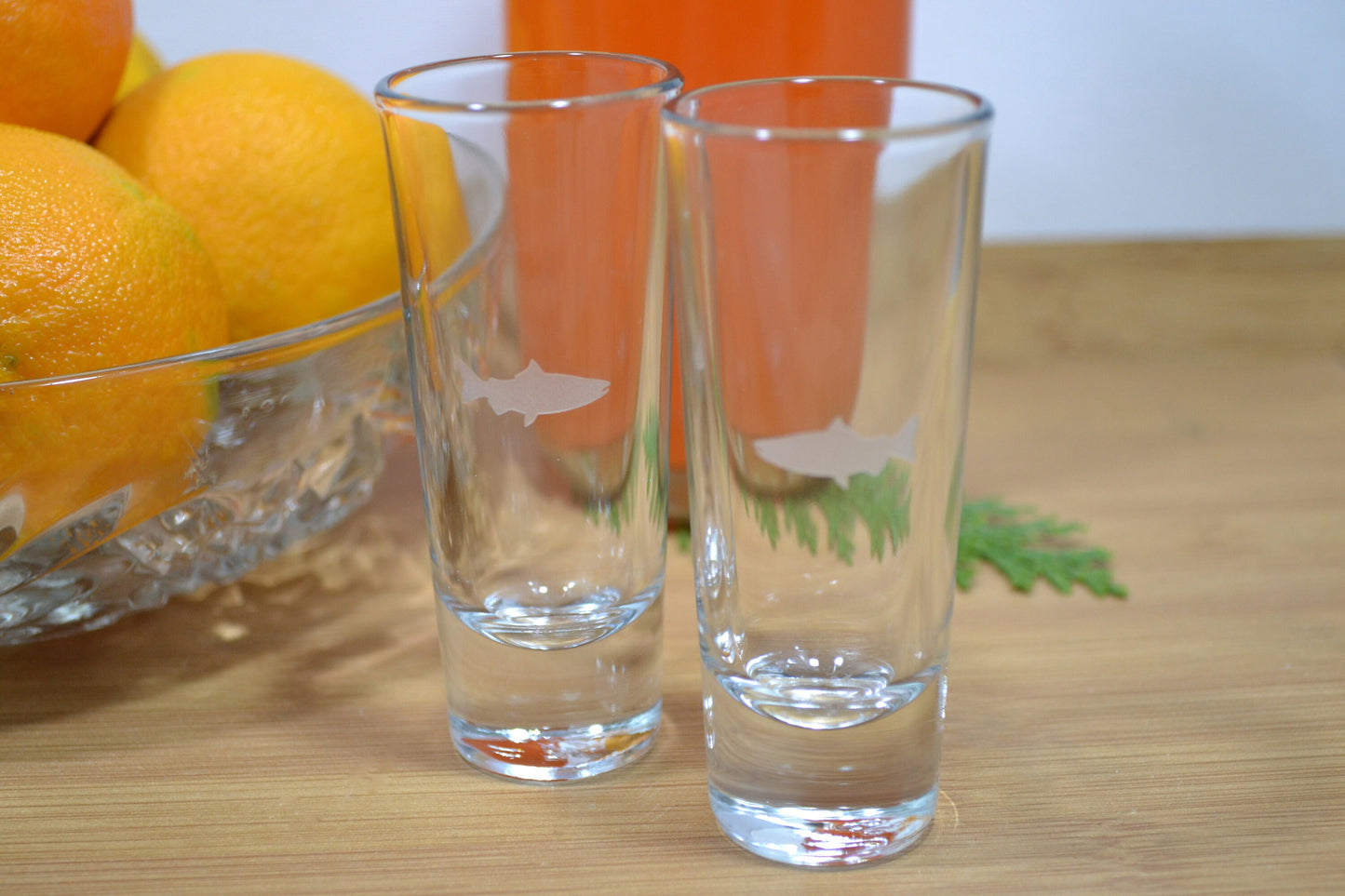 (I) Shot Glasses, Fish Shot Glasses, Glass Set