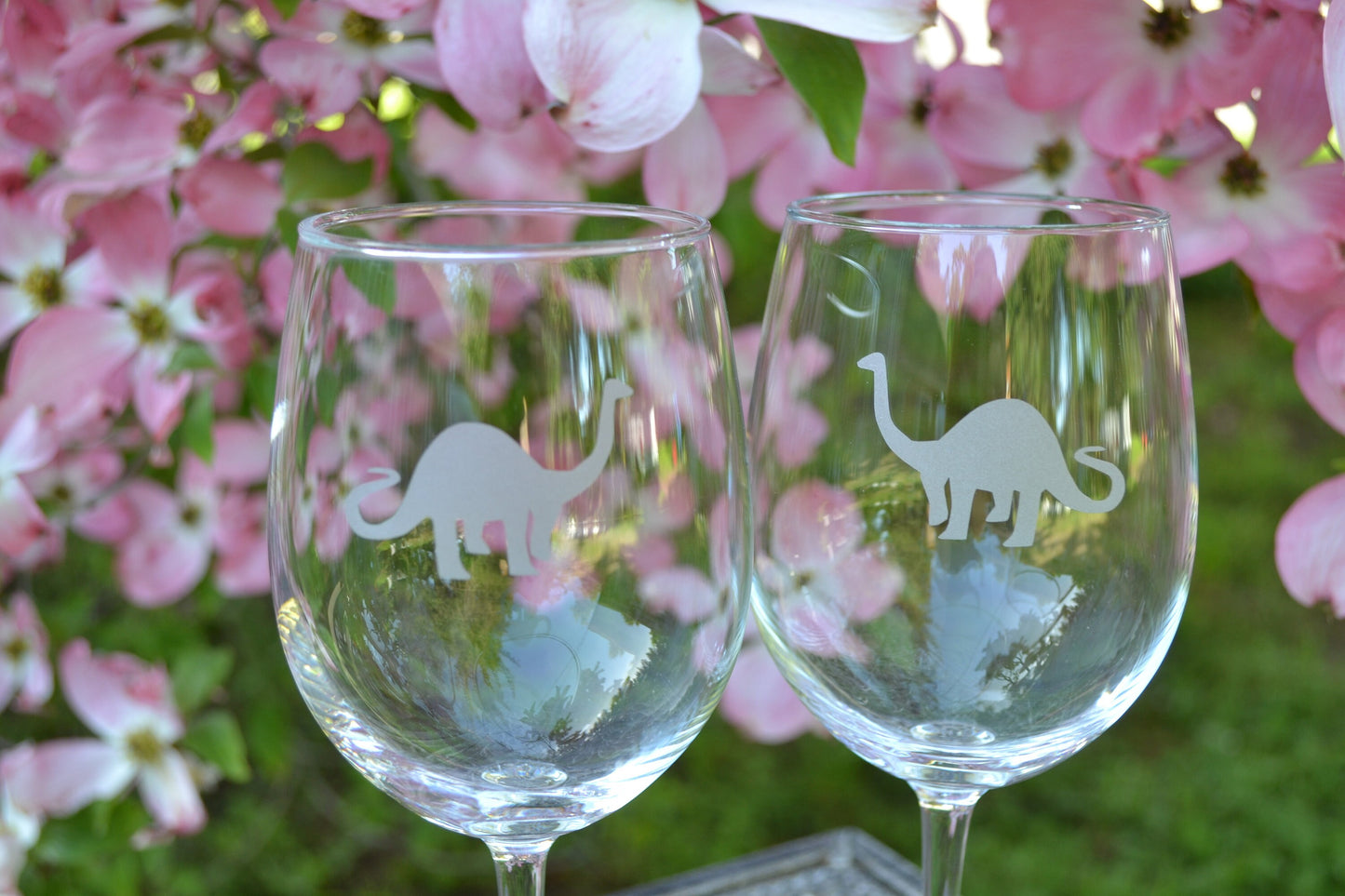 (H) Dinosaur Wine Glasses, Wine Glass, Dino Glass Set