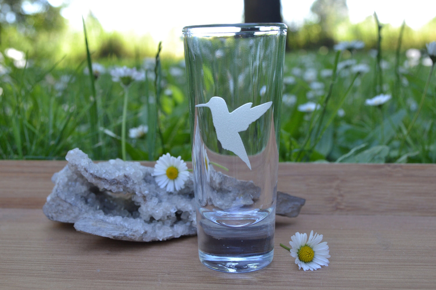 (I) Shot Glass, Hummingbird Shot Glass