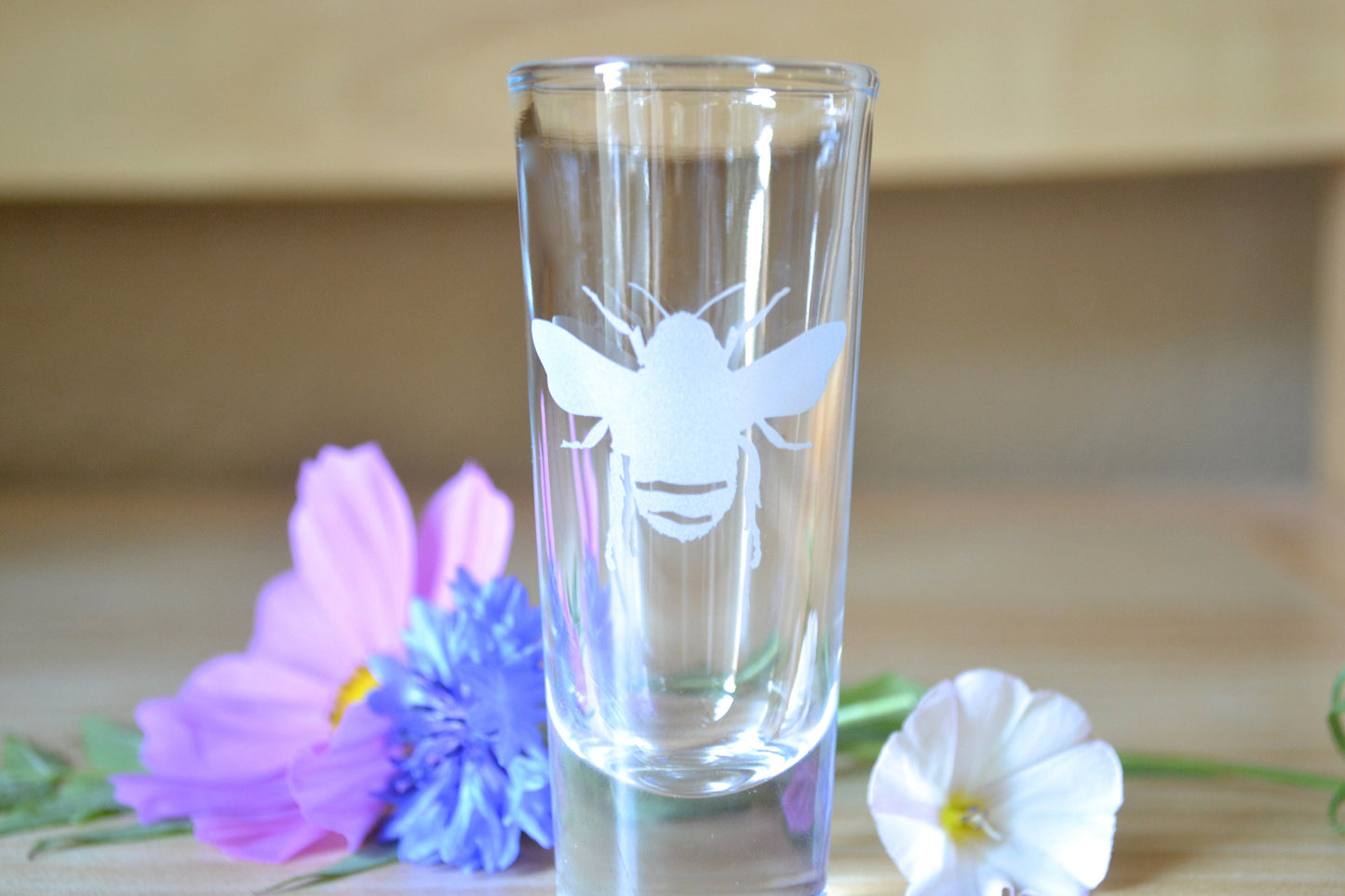 (I) Shot Glass, Bee Shot Glass