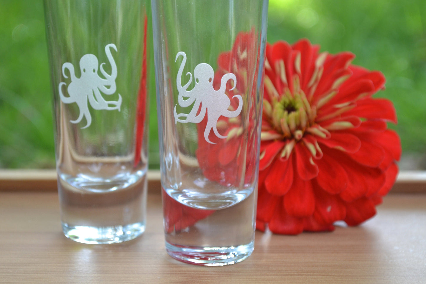 (I) Shot Glasses, Octopus Shot Glasses, Glass Set