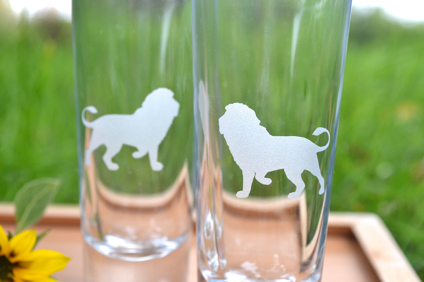 (I) Shot Glasses, Lion Shot Glasses, Glass Set