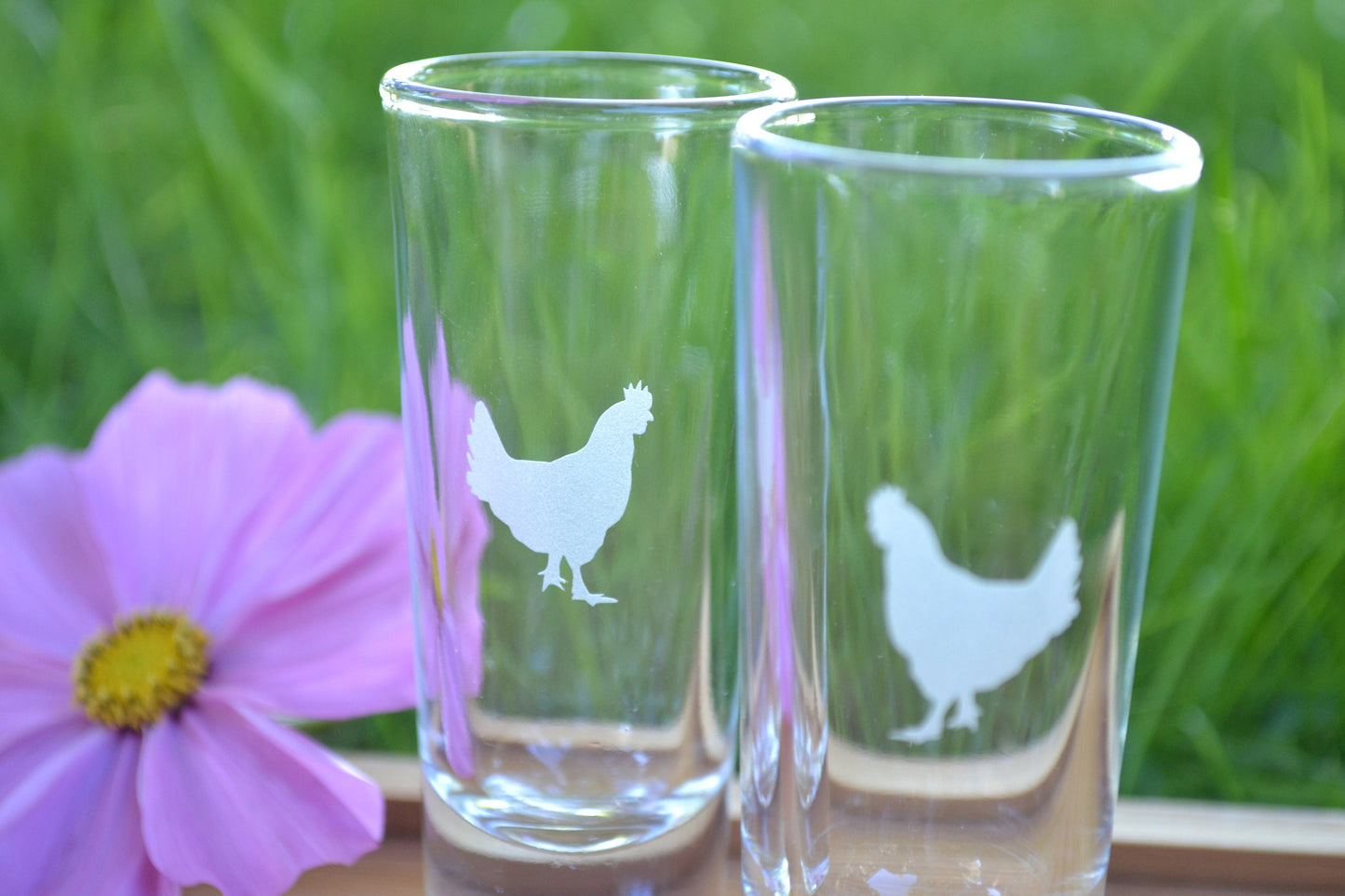 (I) Shot Glass, Chicken Shot Glass