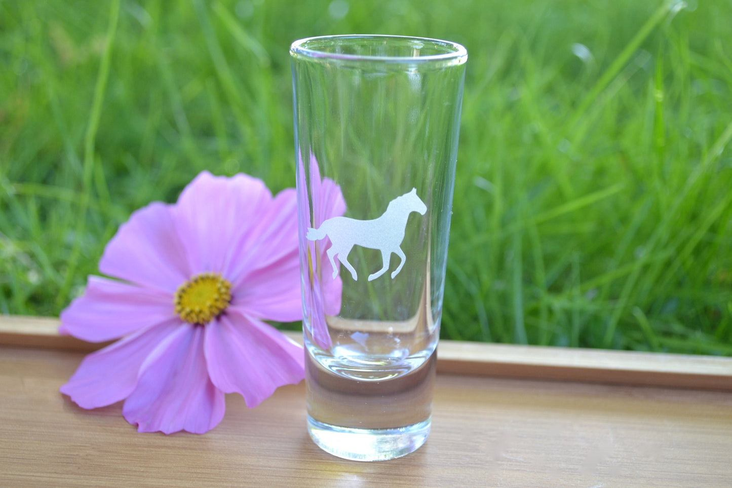 (I) Shot Glass, Horse Shot Glass