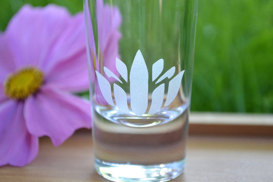 (I) Shot Glass, Lotus Flower Shot Glass