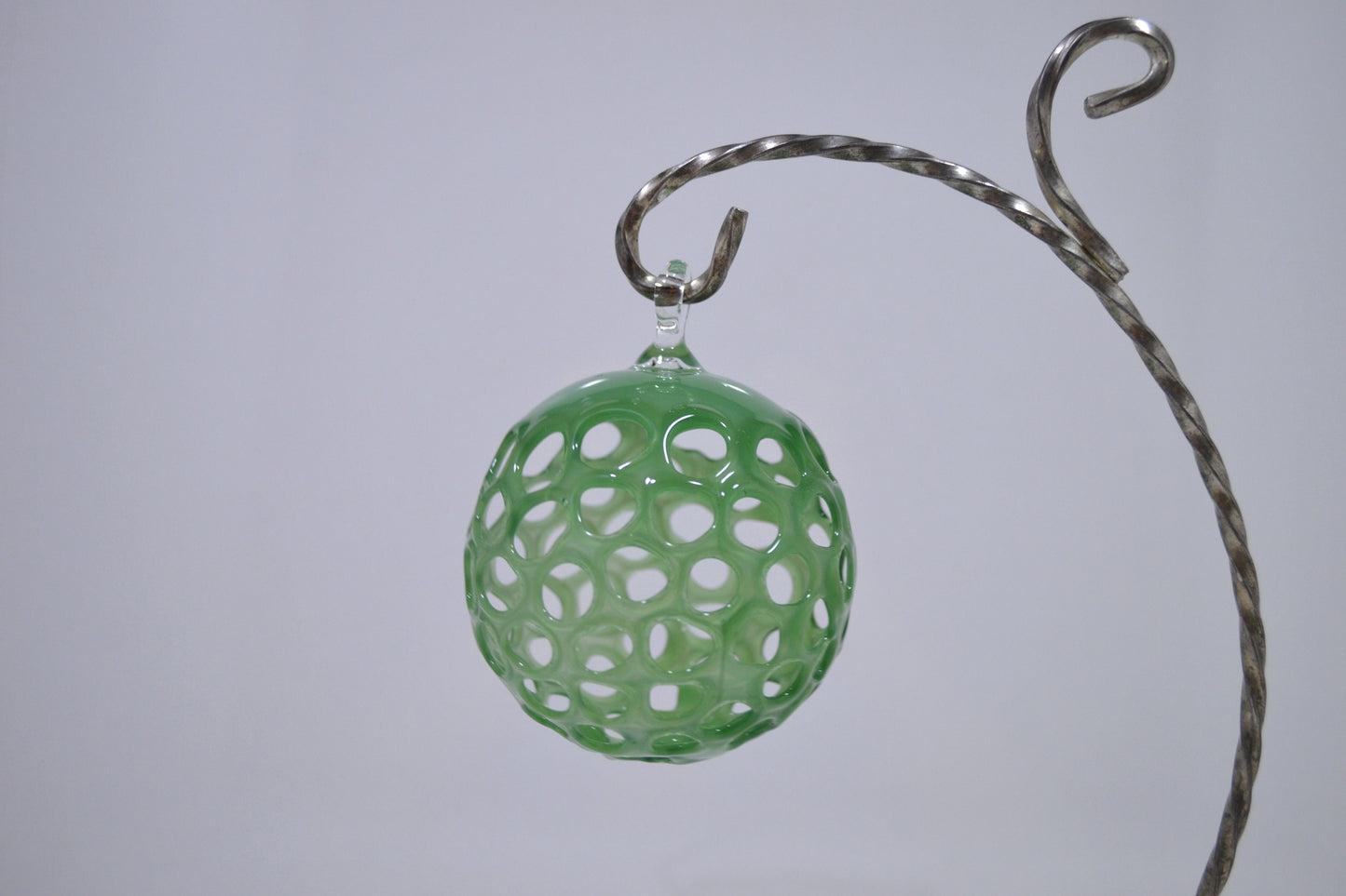 (A) Glass Blown Ornament, Jade