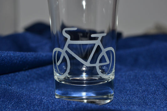 (I) Shot Glass, Bicycle Shot Glass