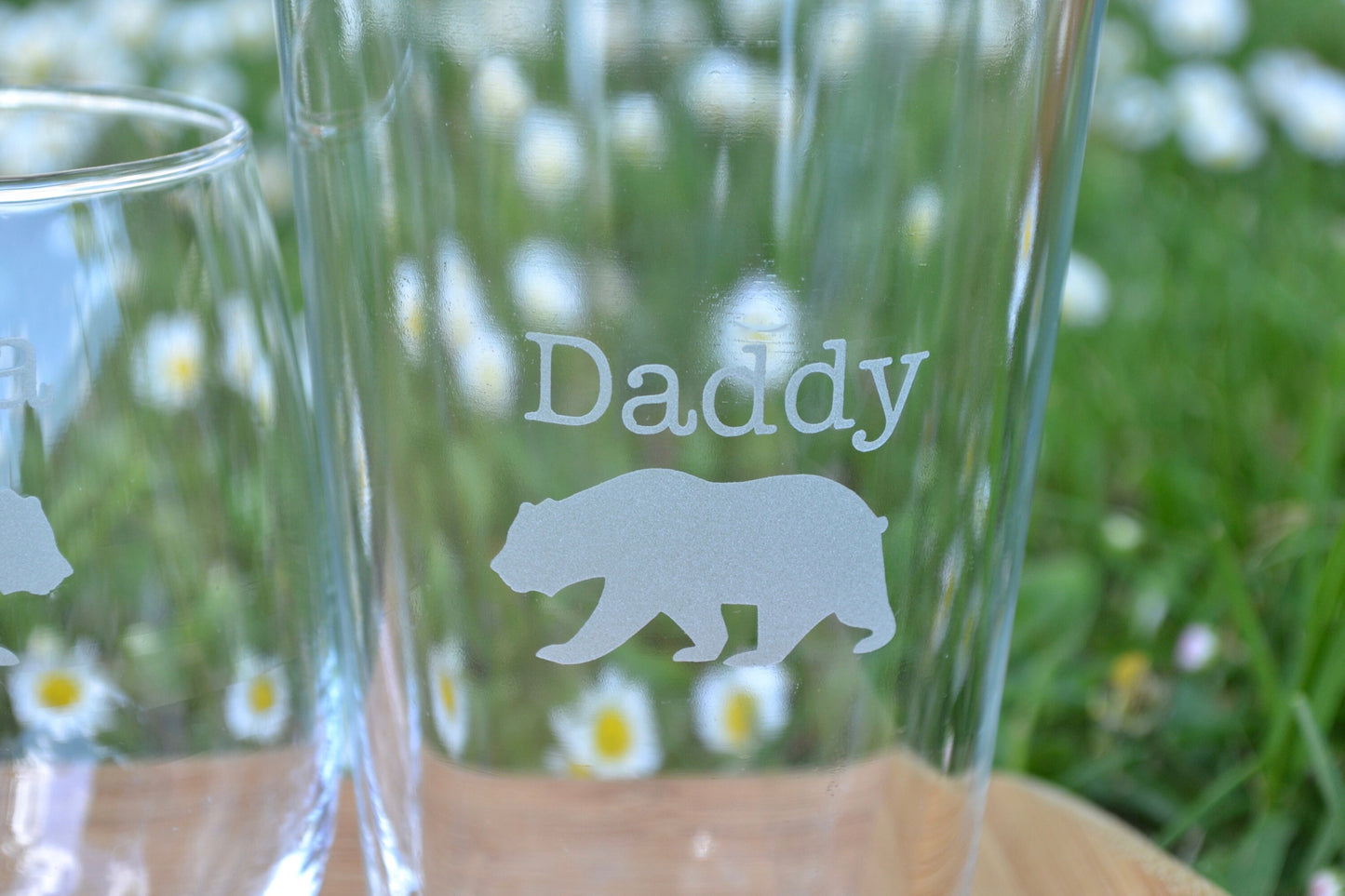 (H) Pint Glasses/Wine Glasses, Mama and Daddy Bear Glasses