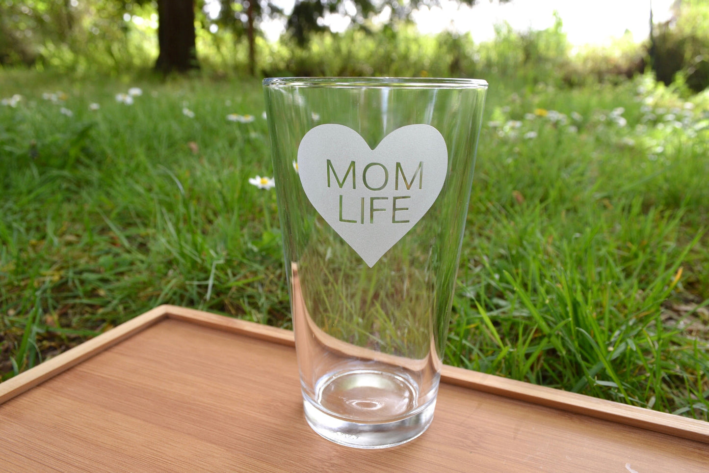 (H) Pint Glasses, Mom Pint Glass