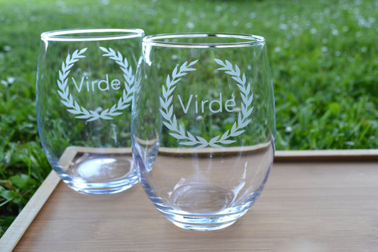 (H) Personalized Wine Glasses, Custom Wine Glass