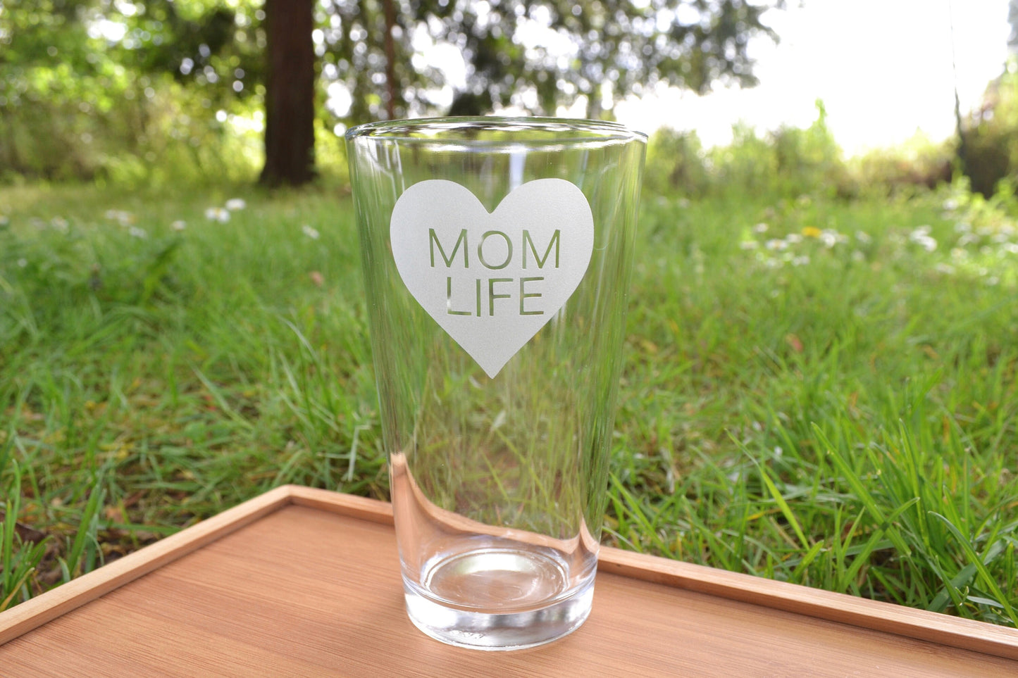 (H) Pint Glasses, Mom Pint Glass