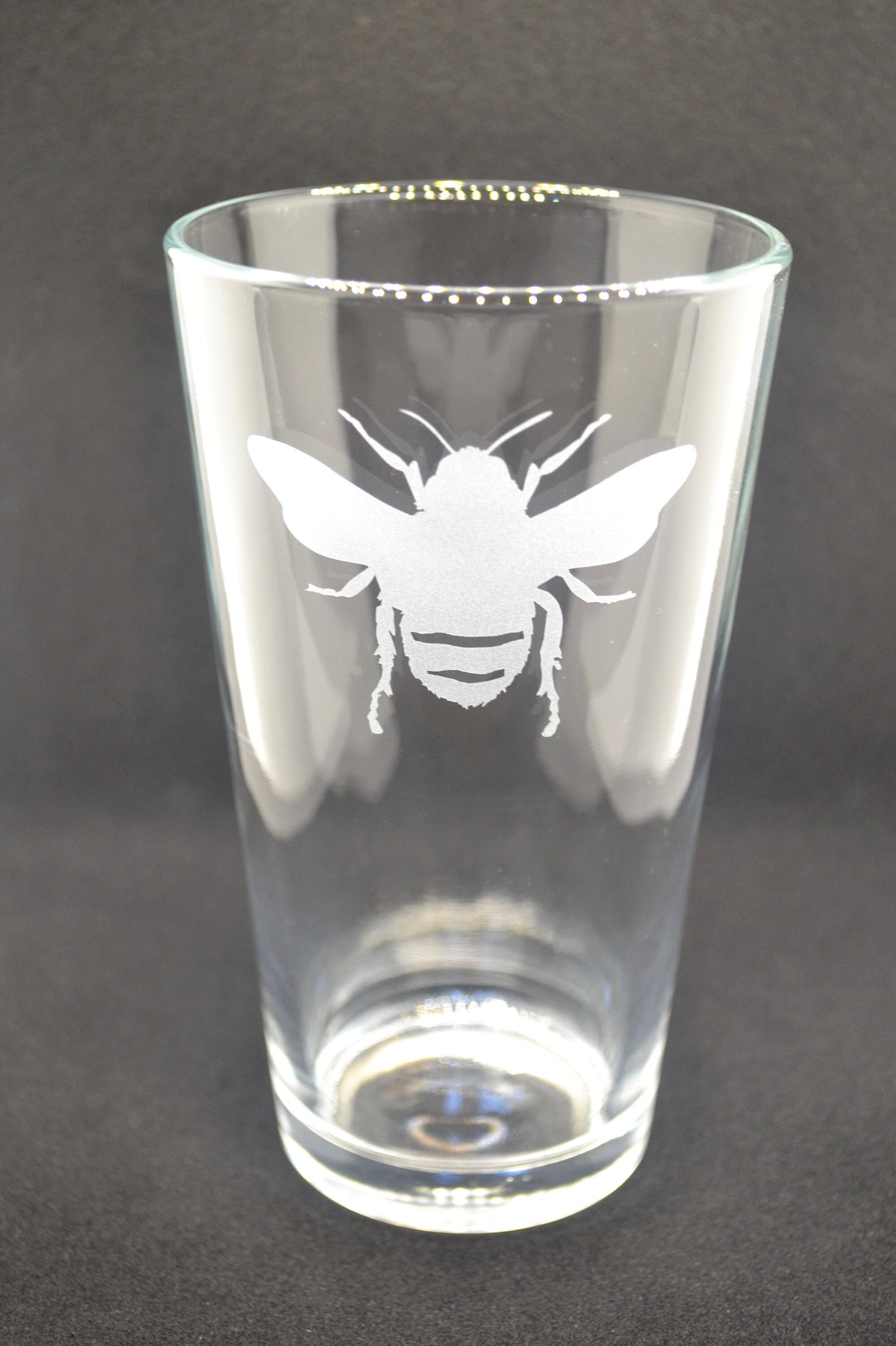 (H) Pint Glasses, Bee Glassware