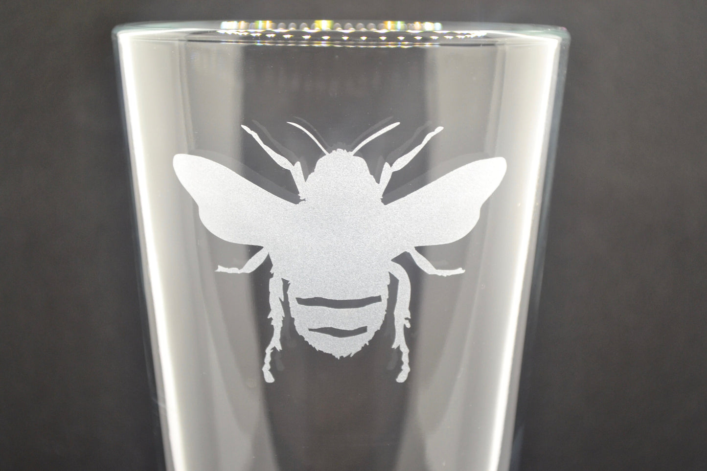 (H) Pint Glasses, Bee Glassware