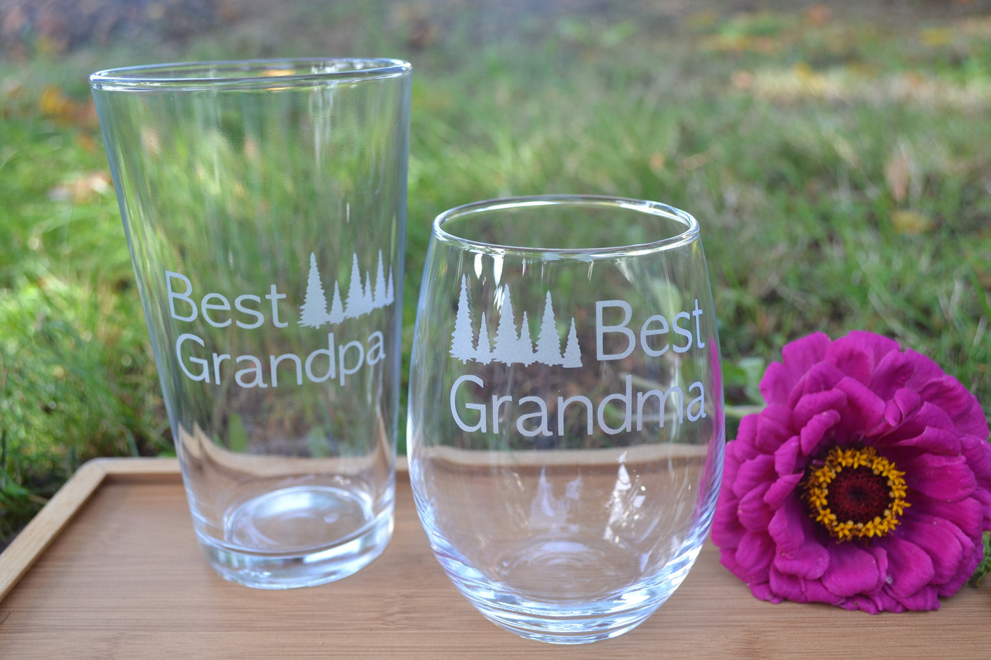 (H) Pint Glasses, Wine Glasses, Grandparent Glasses