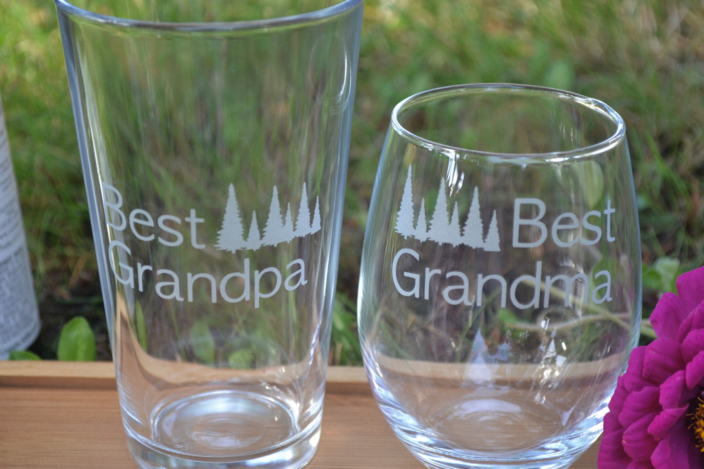 (H) Pint Glasses, Wine Glasses, Grandparent Glasses