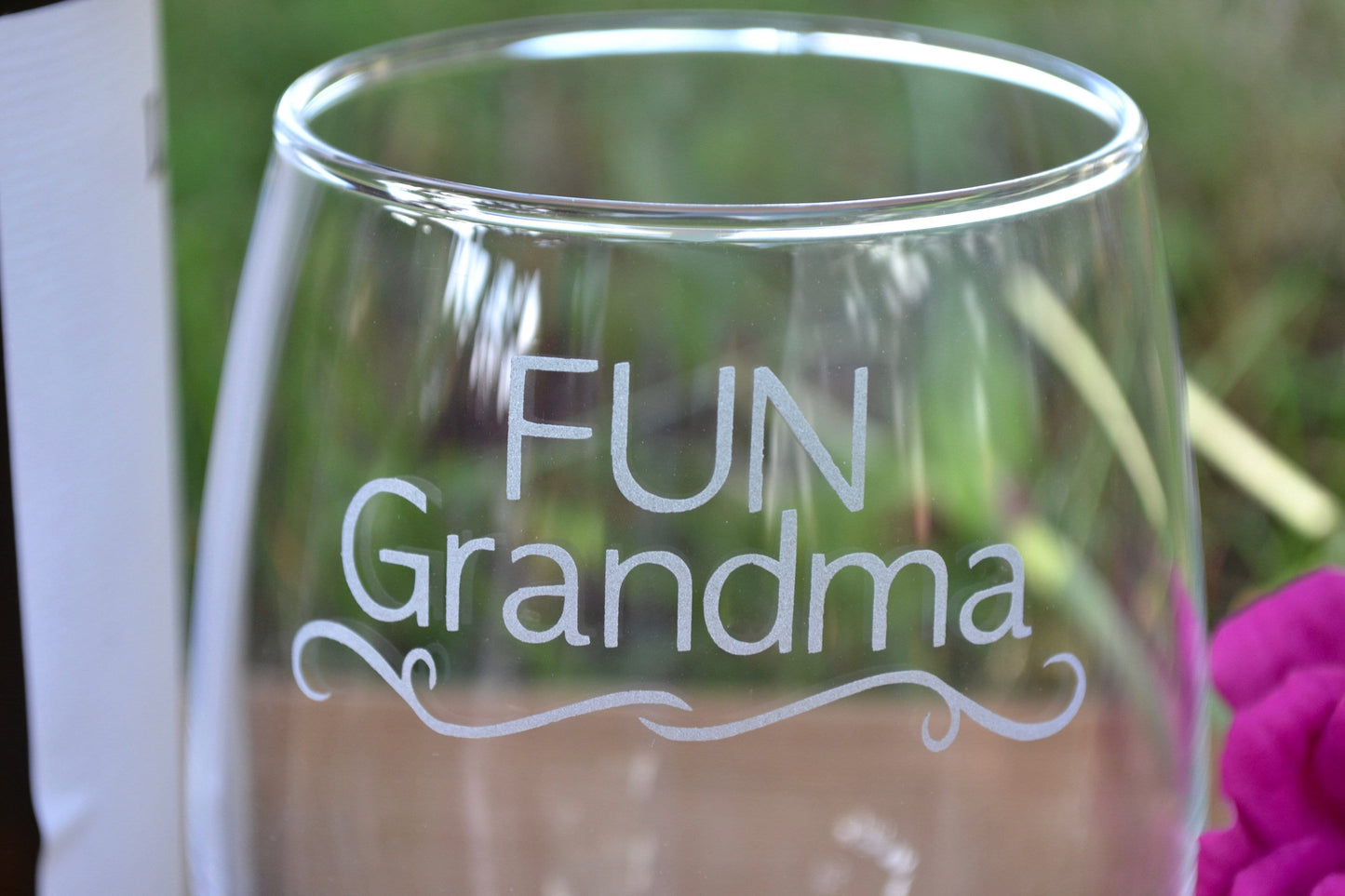 (H) Pint Glass,Stemless Wine Glass, Grandma