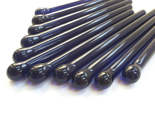 (E) Glass Swizzle Sticks, Custom Swizzle Sticks, Blue Swizzle Sticks