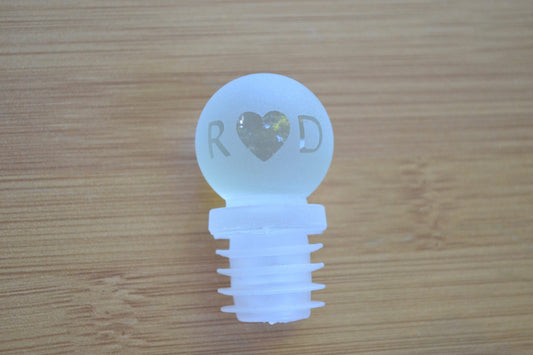 (L) Heart Bottle Stopper, Wine Stopper, Wedding Favor, Heart Gifts, Custom