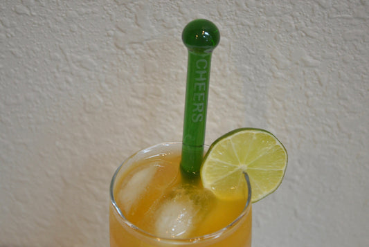 (E) Large Swizzle Sticks, Cheers, Green Swizzle Sticks