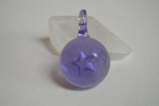 (B) Glass Blown Pendant Bead, Star