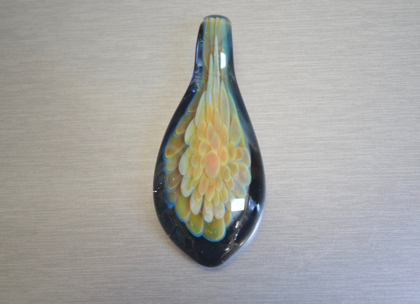 (B) Pendant, Pendant Bead, Glass Blown Implosion Pendant