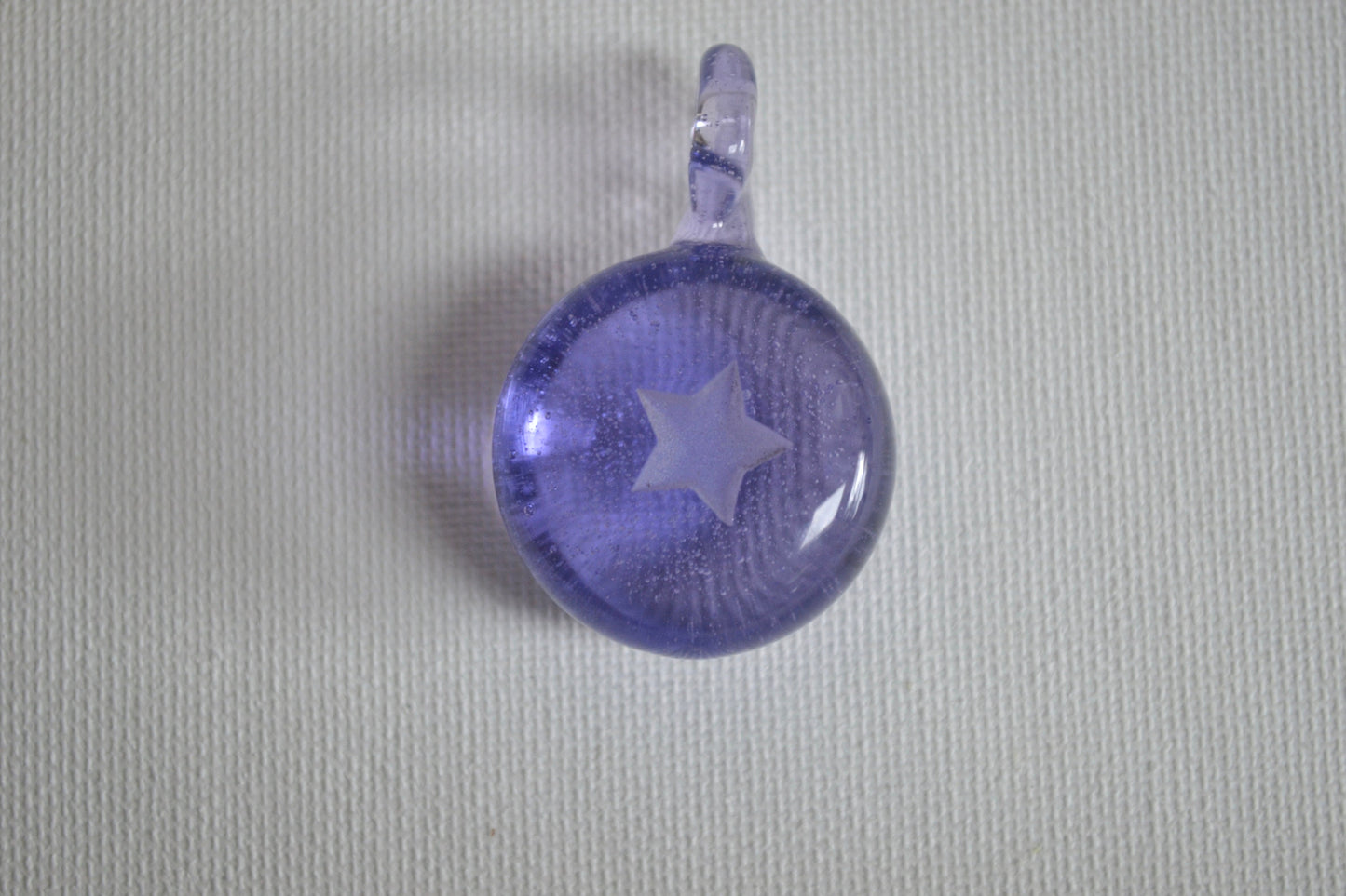 (B) Glass Blown Pendant Bead, Star