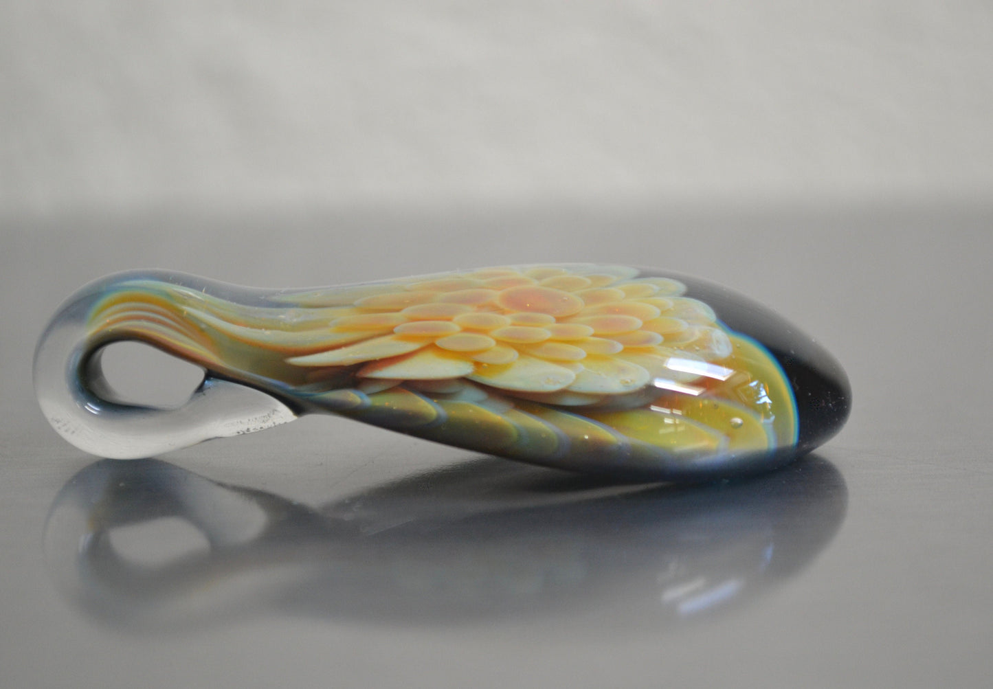 (B) Pendant, Pendant Bead, Glass Blown Implosion Pendant