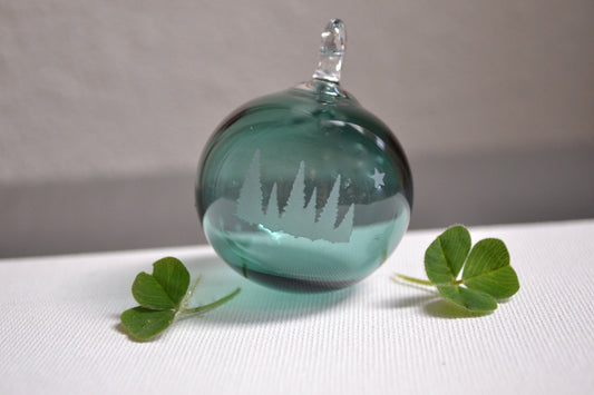 (A) Glass Blown Ornament, Tree