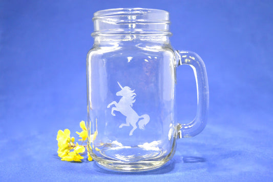 (H) Glassware, Glasses with Handle, Unicorn Glass